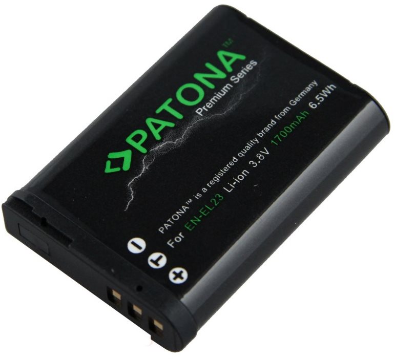 PATONA a Nikon EN-EL23 1700mAh Li-Ion prémiumhoz Fényképezőgép...