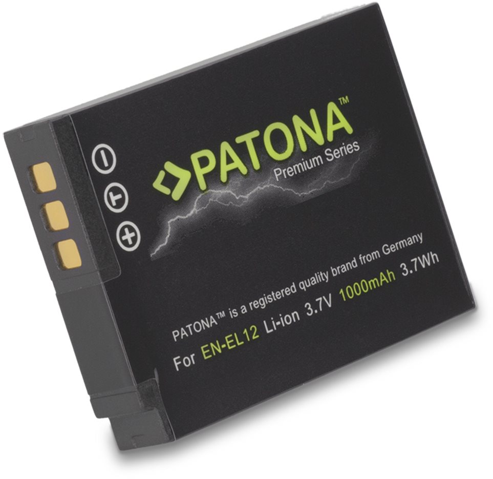 PATONA a Nikon EN-EL12 1000mAh Li-Ion prémiumhoz Fényképezőgép...