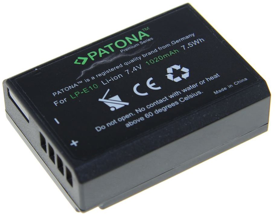 PATONA für Canon LP-E10 1020mAh Li-Ion Premium Kamera-Akku