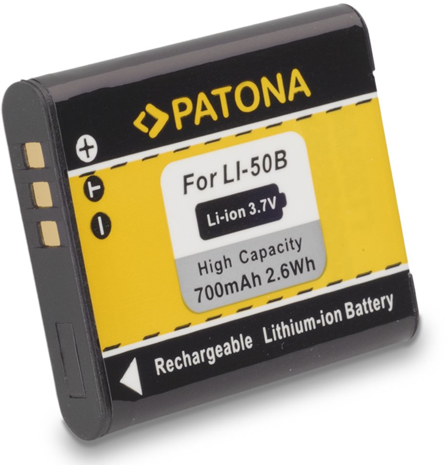 PATONA pro Olympus Li-50B 700mAh Li-Ion Fényképezőgép akkumulátor