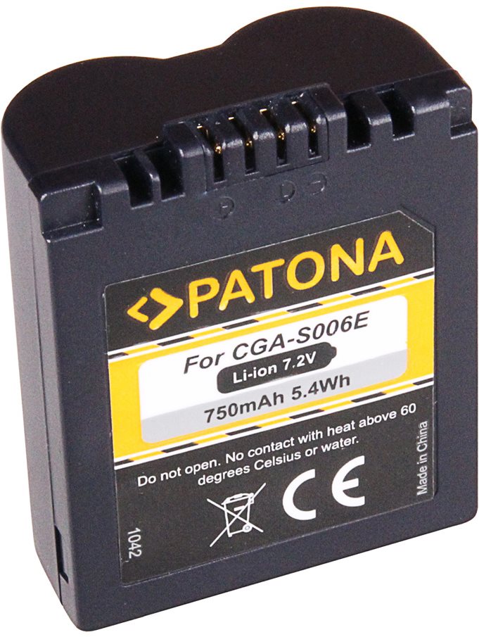 PATONA für Panasonic CGA-S006E Kamera-Akku
