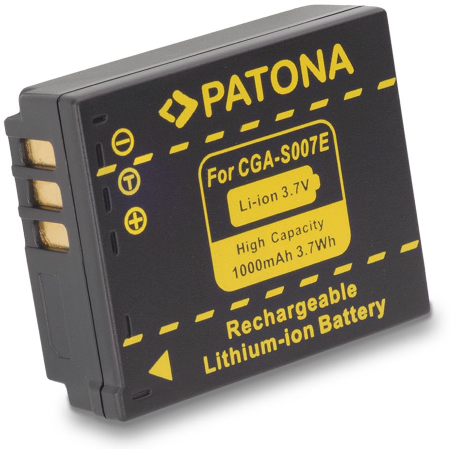 PATONA für Panasonic CGA-S007E Li-Ion 1000mAh Li-Ion Kamera-Akku