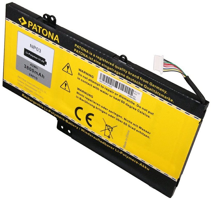 PATONA for HP Pavilion 13, 3800mAh, Li-Pol, 11.4V, NP03XL Laptop...