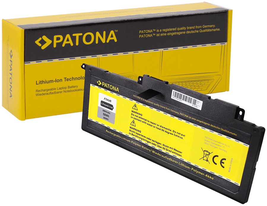 PATONA for Dell Inspiron 17 7737, 3900mAh, Li-pol, 14.8V, F7VHR...