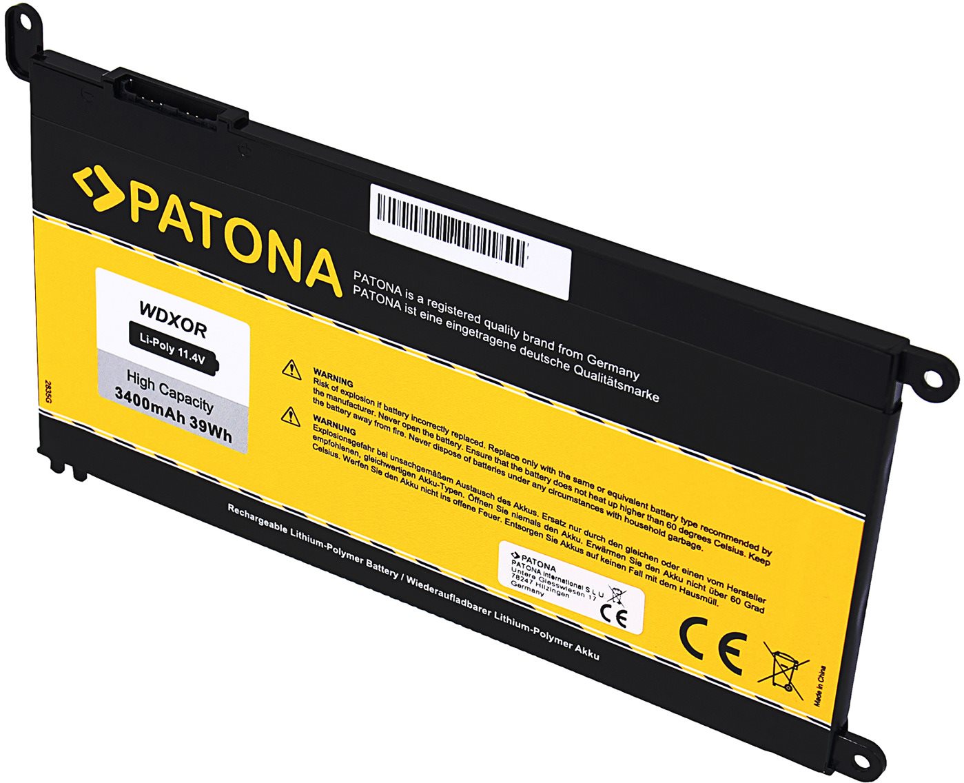 PATONA a DELL INSPIRON 15 5565 laptophoz 3400 mAh Li-Pol 11.4 V...