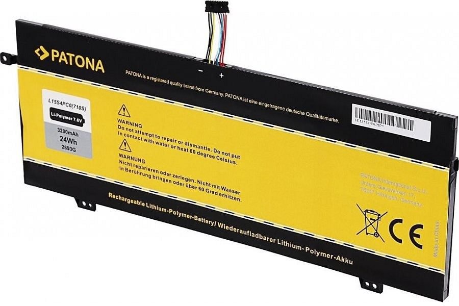 Patona Lenovo Ideapad 710S/xiaoxin Air 13 3200mAh Li-Pol 7,6V...