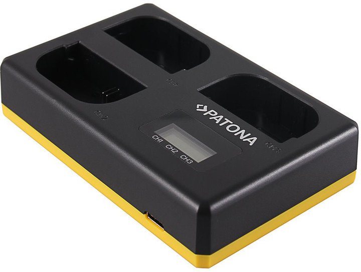 PATONA Triple pro Canon LP-E6 + LCD Nabíječka baterií fotoaparátů a...