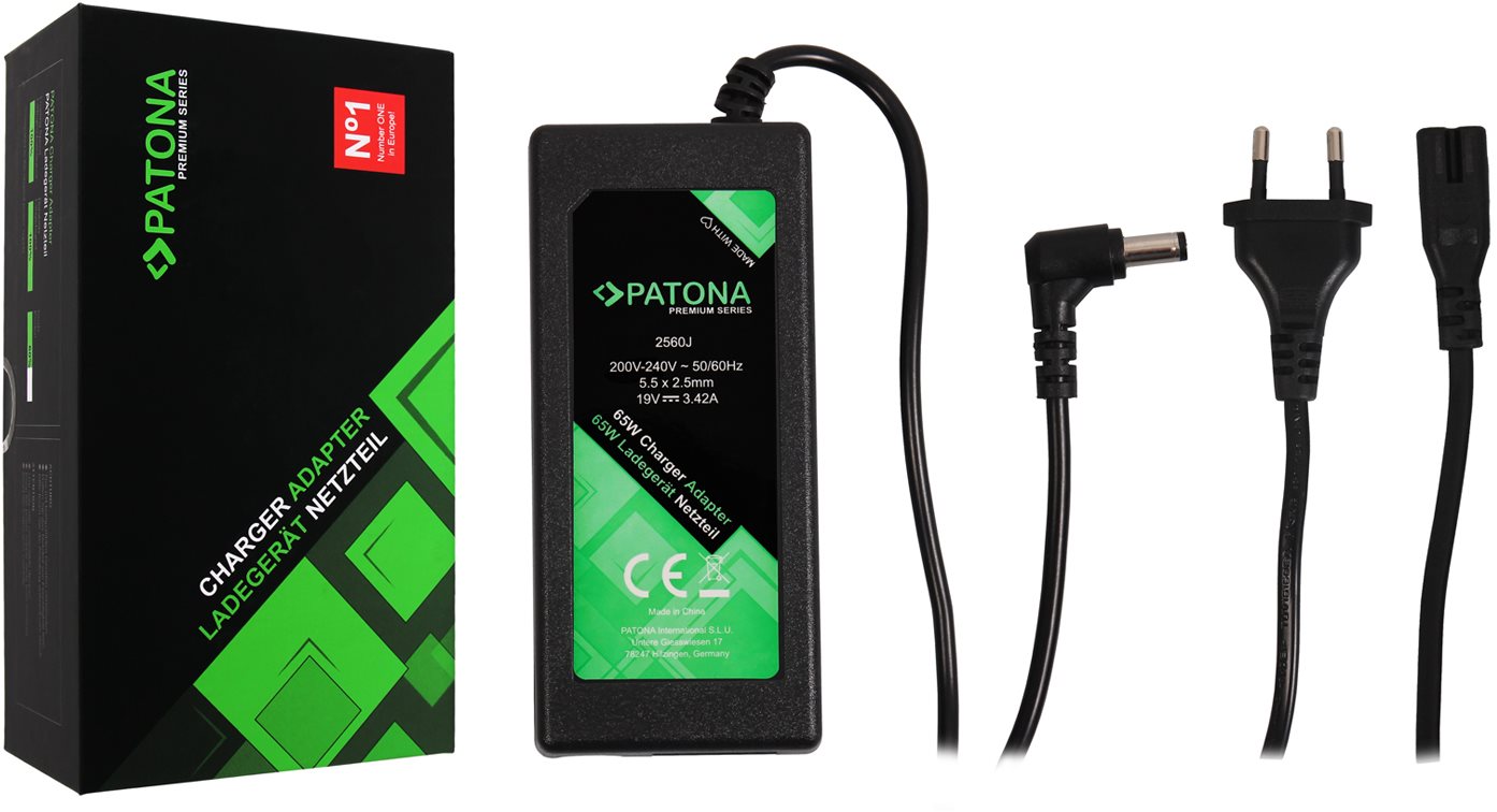 PATONA k ntb Asus, Acer, HP 19 V/3,42 A 65 W/konektor 5,5 × 2,5 mm...