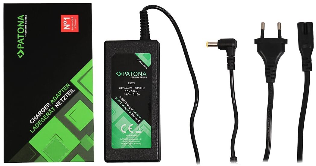 PATONA k ntb 19 V/3,15 A 60 W/konektor 5,5 × 3 mm + pin Napájací...
