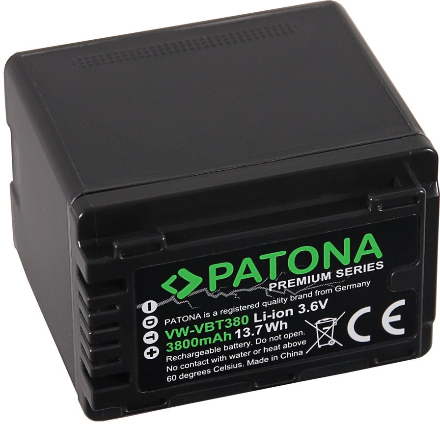 PATONA pre Panasonic VW-VBT380 3800mAh/3,6V/13,7Wh Li-Ion Premium...