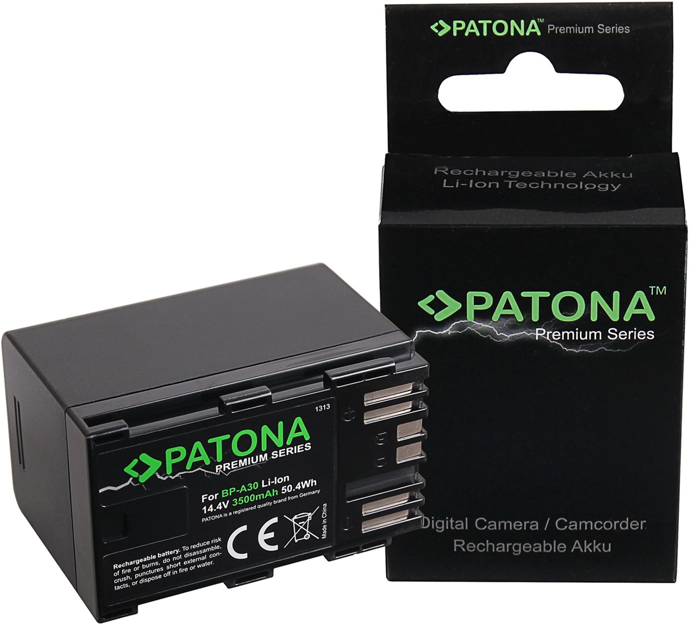PATONA pour Canon BP-A30/BP-A60 3500mAh 14,4V Li-Ion PREMIUM...