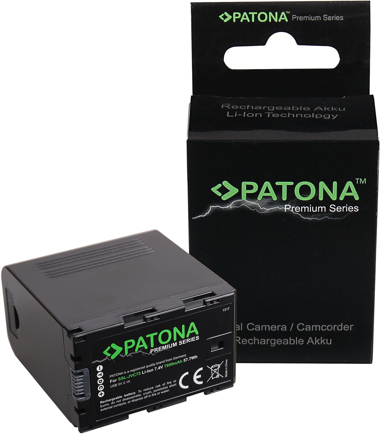 PATONA pre SSL- JVC50/JVC75 7800 mAh Li-Ion Premium Batéria do kamery