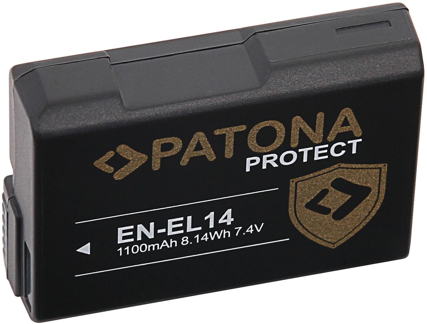 PATONA Nikon EN-EL14 1100mAh Li-Ion Protect Fényképezőgép akkumulátor