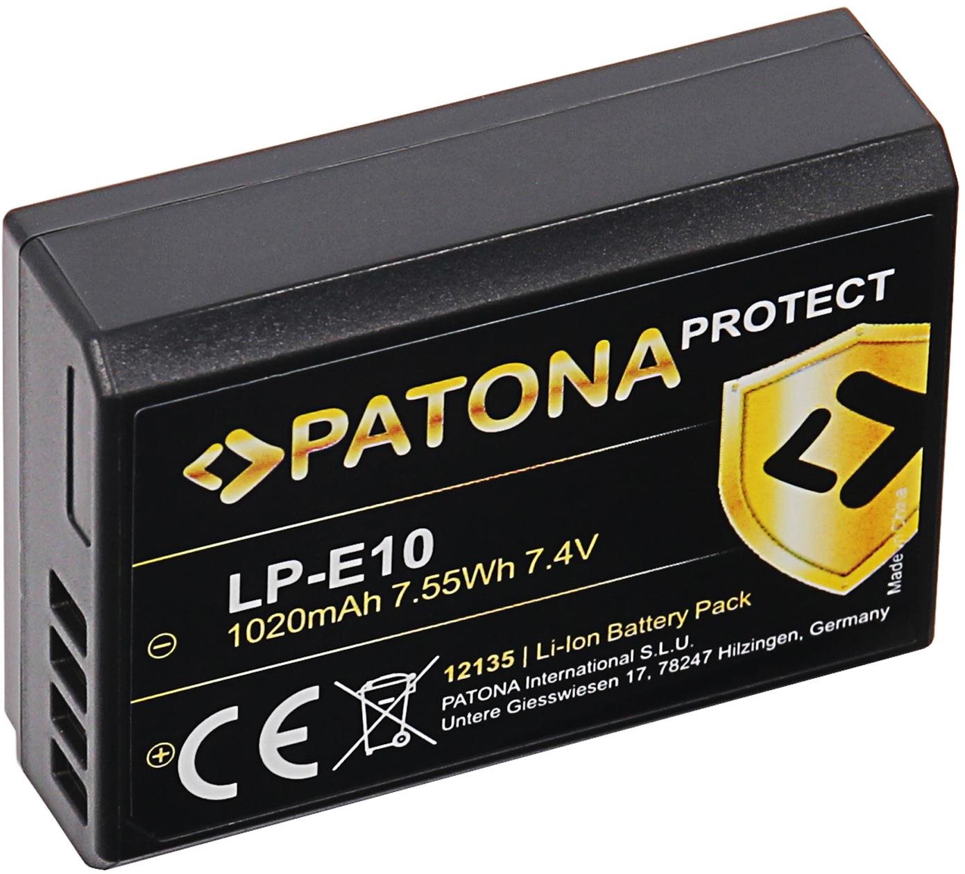 PATONA a Canon LP-E10-hez 1020 mAh Li-Ion Protect Fényképezőgép...