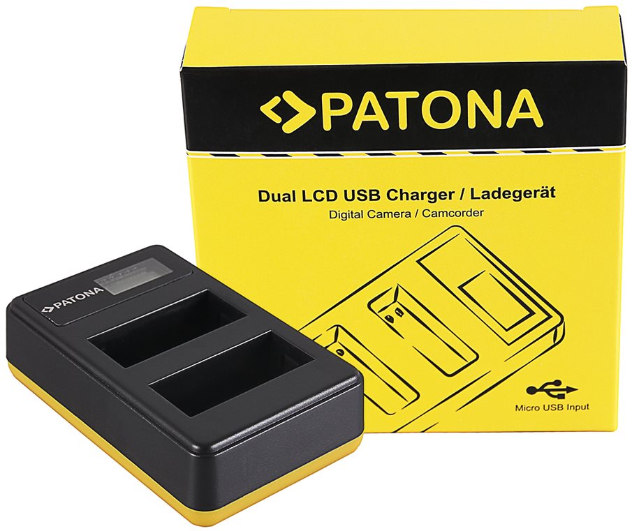 PATONA pour Photo Dual LCD Canon LP-E8, USB Chargeur de batterie