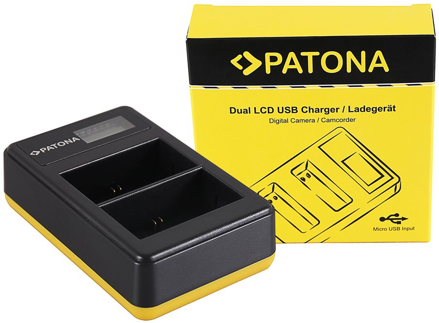 PATONA pro Foto Dual LCD Canon LP-E6,USB Nabíječka baterií...