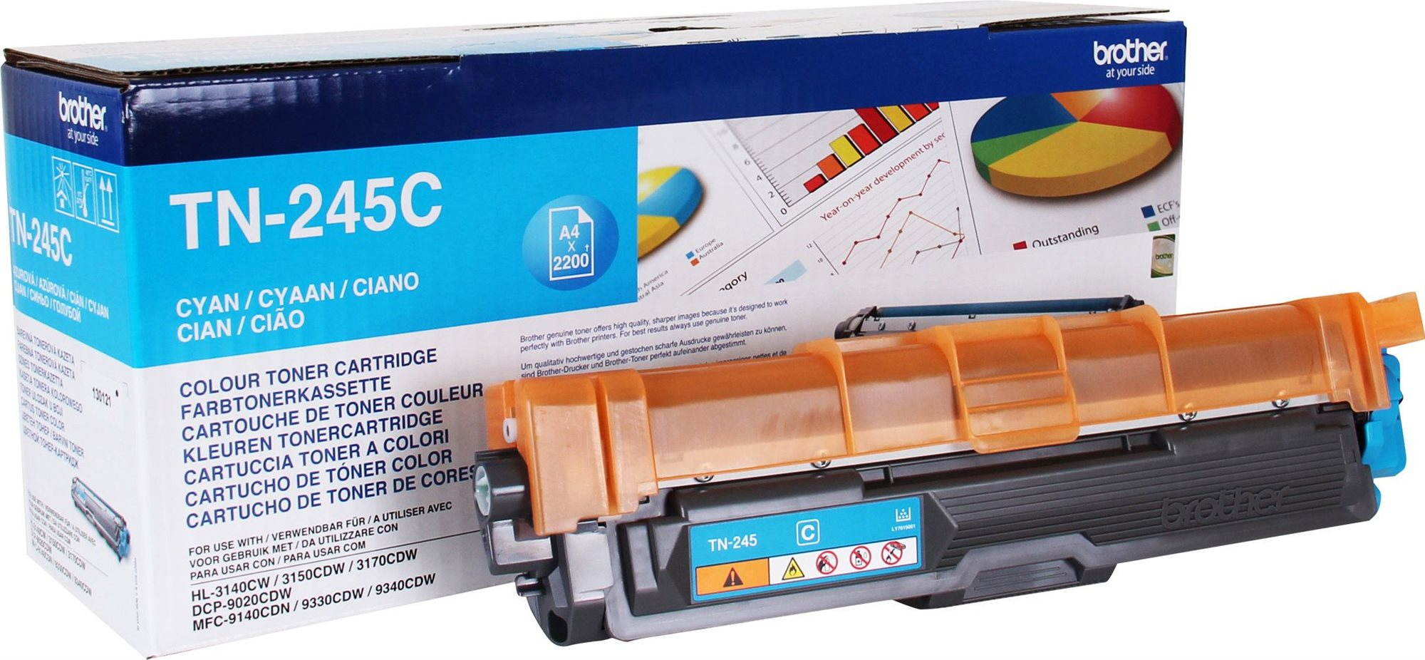 Brother TN-245C Cyan Printer Toner