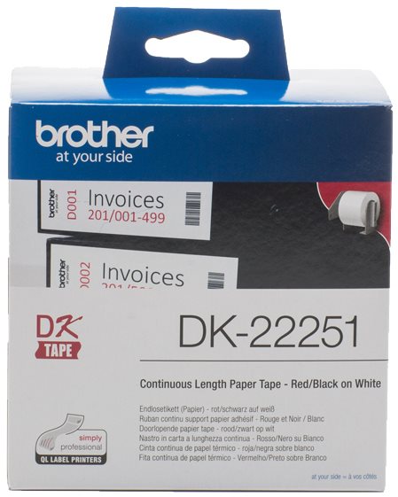 Brother DK 22251 selbstklebende Endlosetiketten Papieretiketten