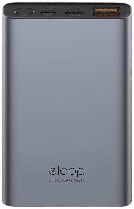 Eloop E36 12000 mAh Quick Charge 3.0+ PD Grey Powerbank