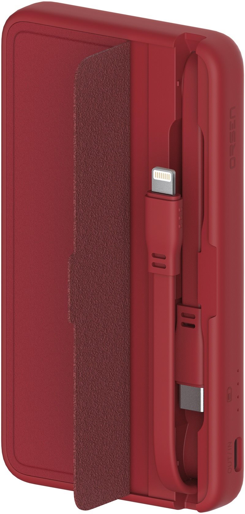 Eloop E57 10000 mAh with Lightning and USB-C Cables Red Powerbank