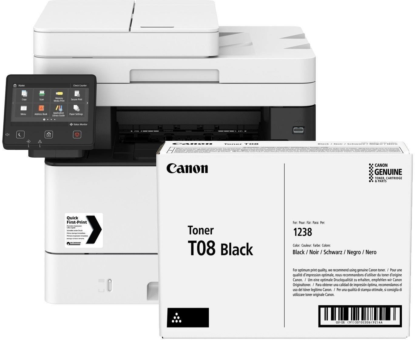 Canon i-SENSYS X 1238i + toner T08 Imprimante laser