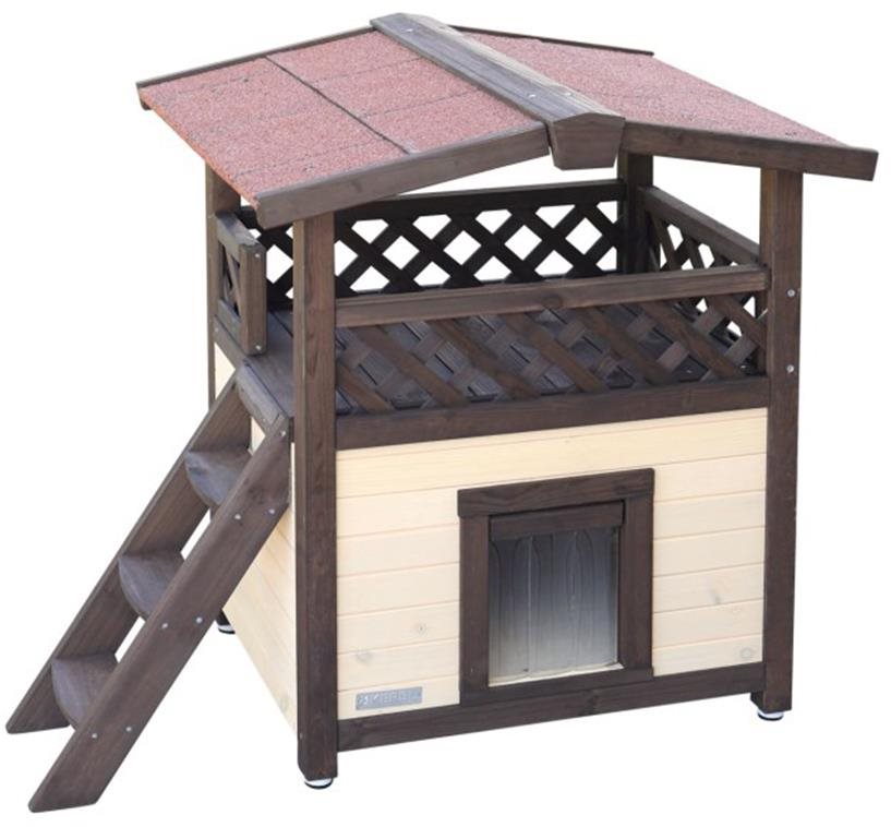 Kerbl Zateplená búda pre mačky 4-Season Deluxe, 88 × 57 × 77 cm...