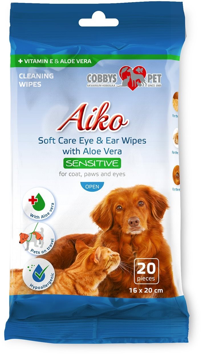 Cobbys Pet Aiko Soft Care Sensitive 16 × 20 cm Hygienické utierky...