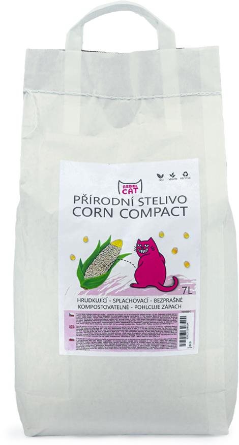 Rebel Cat Corn Compact Prírodná podstielka hrudkujúca 7 l...