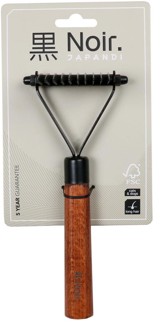 EBI Noir Japandi Furminator hrebeň typu hrable s 10 čepeľami na...