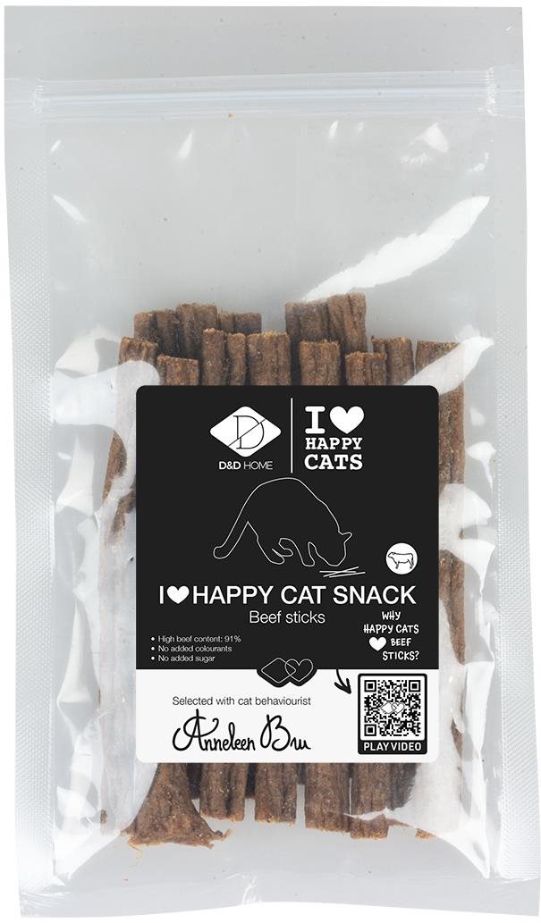 EBI D&D I LOVE HAPPY CAT Tyčinky z hovädzieho mäsa a pečienky pre...