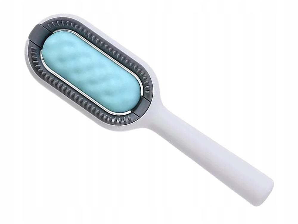 Alum Silikónová kefa 3 v 1 na starostlivosť o srsť zelená Kefa pre...