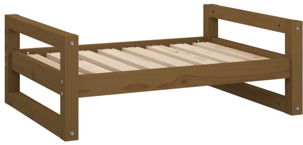 SHUMEE Posteľ pre psov medovo hnedá 75,5 × 55,5 × 28 cm masívna...