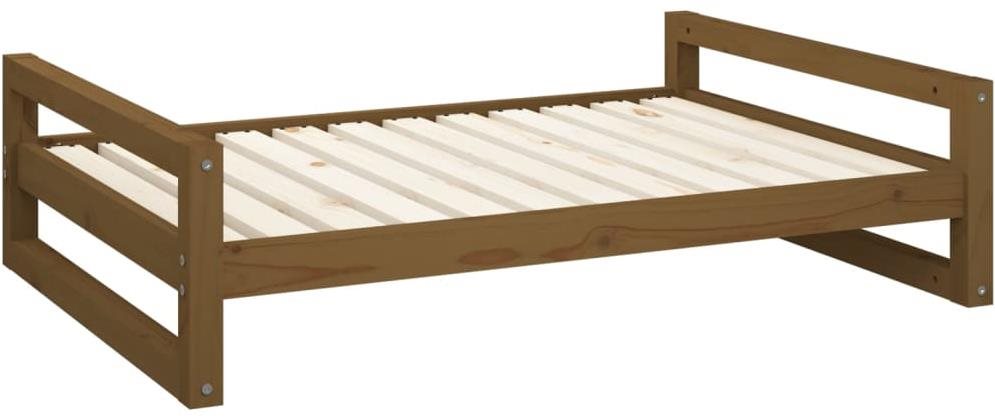 SHUMEE Posteľ pre psov medovo hnedá 105,5 × 75,5 × 28 cm masívna...