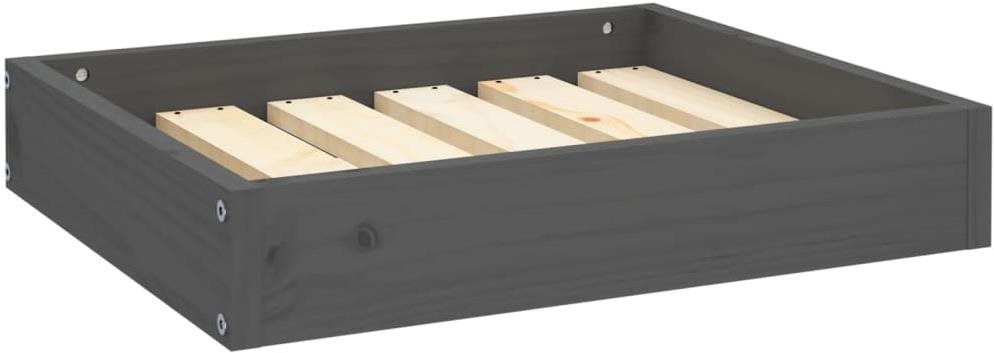 SHUMEE Pelech pre psov sivý 51,5 × 44 × 9 cm masívna borovica Pelech