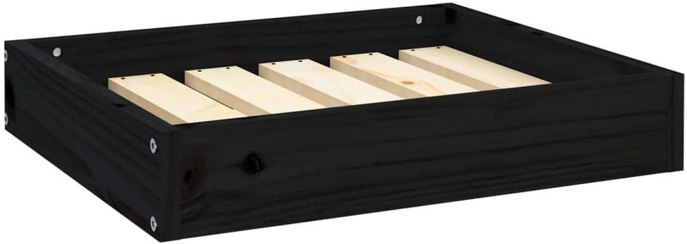 SHUMEE Pelech pre psov čierny 51,5 × 44 × 9 cm masívna borovica...