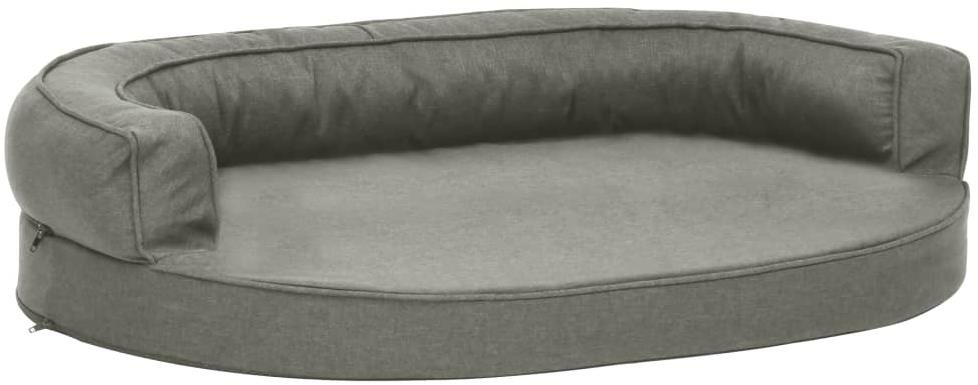 SHUMEE Ergonomický pelech pre psov 75 × 53 cm ľanový vzhľad sivý...