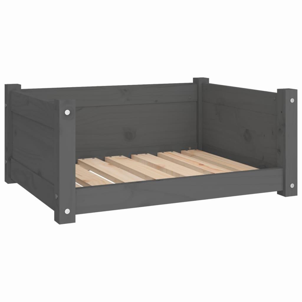 SHUMEE Pelech pre psov sivý 65,5 × 50,5 × 28 cm masívna borovica...