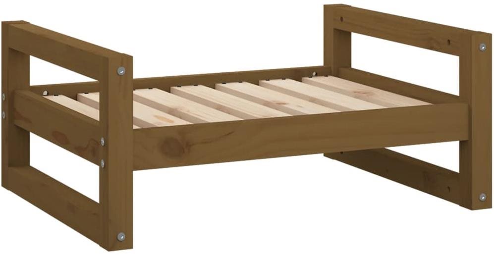 SHUMEE Posteľ pre psov medovo hnedá 65,5 × 50,5 × 28 cm masívna...
