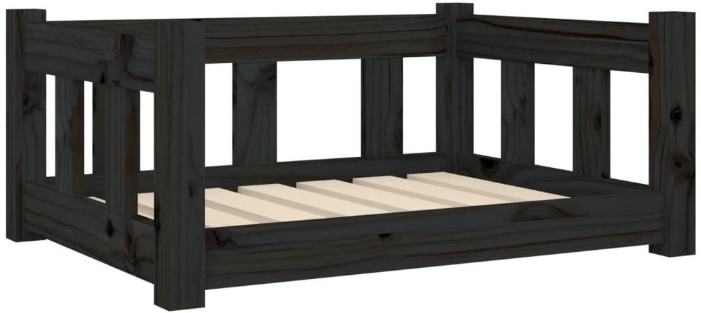 SHUMEE Pelech pre psov čierny 65,5 × 50,5 × 28 cm masívna borovica...