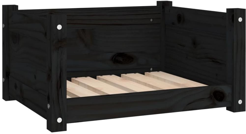 SHUMEE Pelech pre psov čierny 55,5 × 45,5 × 28 cm masívna borovica...
