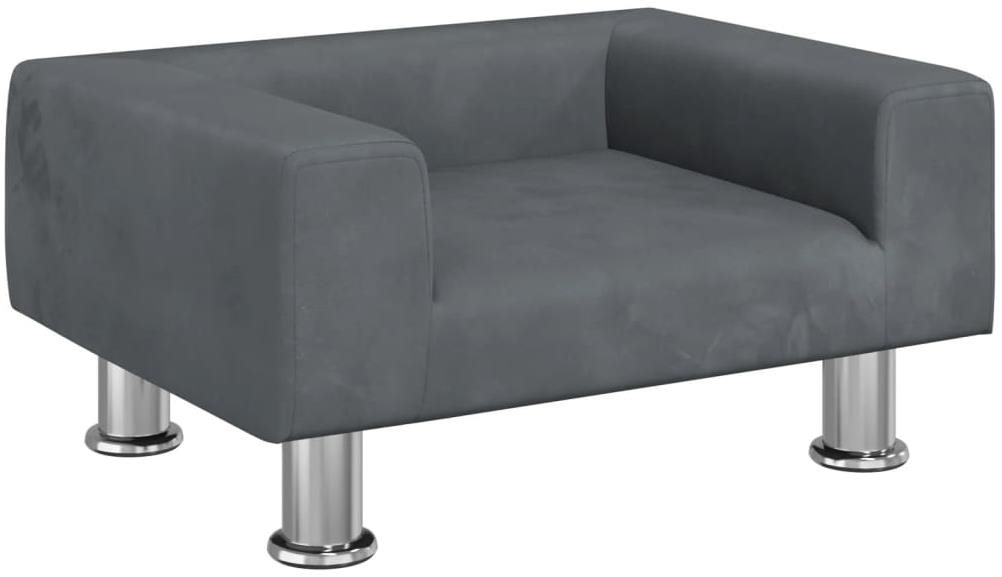 SHUMEE Pelech pre psov tmavo sivý 50 × 40 × 26,5 cm zamat Pelech
