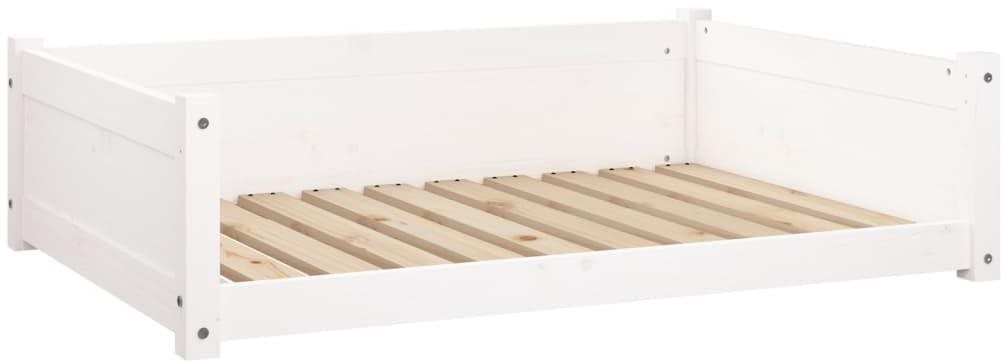 SHUMEE Pelech pre psov biely 95,5 × 65,5 × 28 cm masívna borovica...