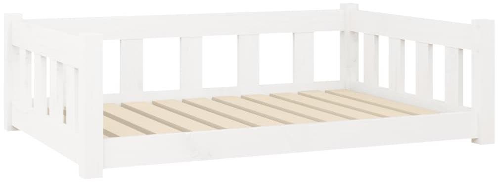 SHUMEE Pelech pre psov biely 95,5 × 65,5 × 28 cm masívna borovica...