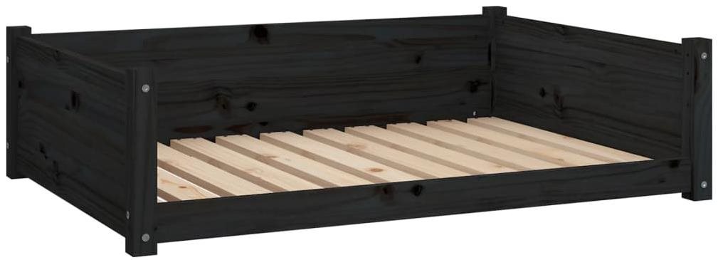 SHUMEE Pelech pre psov čierny 95,5 × 65,5 × 28 cm masívna borovica...