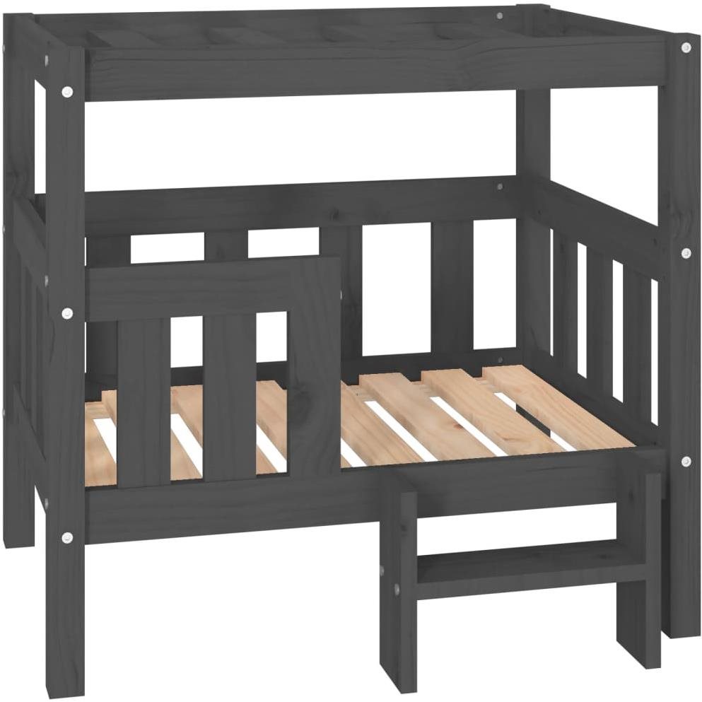 SHUMEE Pelech pre psov sivý 75,5 × 63,5 × 70 cm masívna borovica...