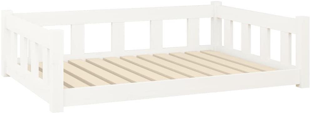 SHUMEE Pelech pre psov biely 105,5 × 75,5 × 28 cm masívna borovica...