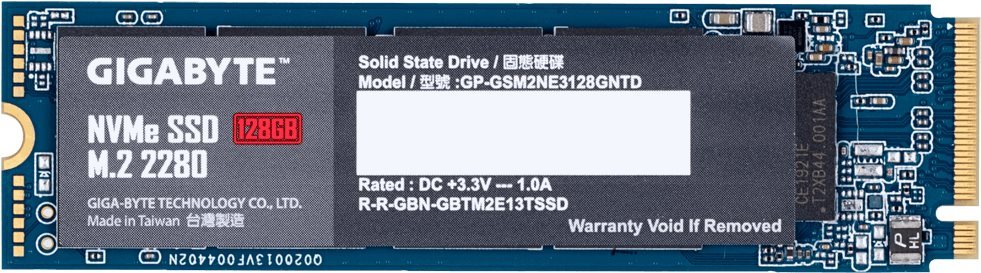 GIGABYTE NVMe SSD 128GB SSD