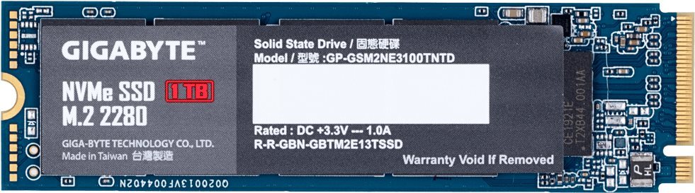 GIGABYTE NVMe 1TB SSD SSD meghajtó