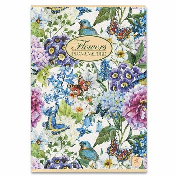 PIGNA Nature Flowers A4 šitý, čistý Zošit
