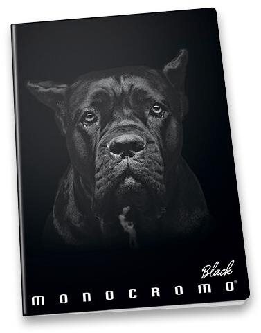 PIGNA Monocromo Black A5 šitý, linka Zošit